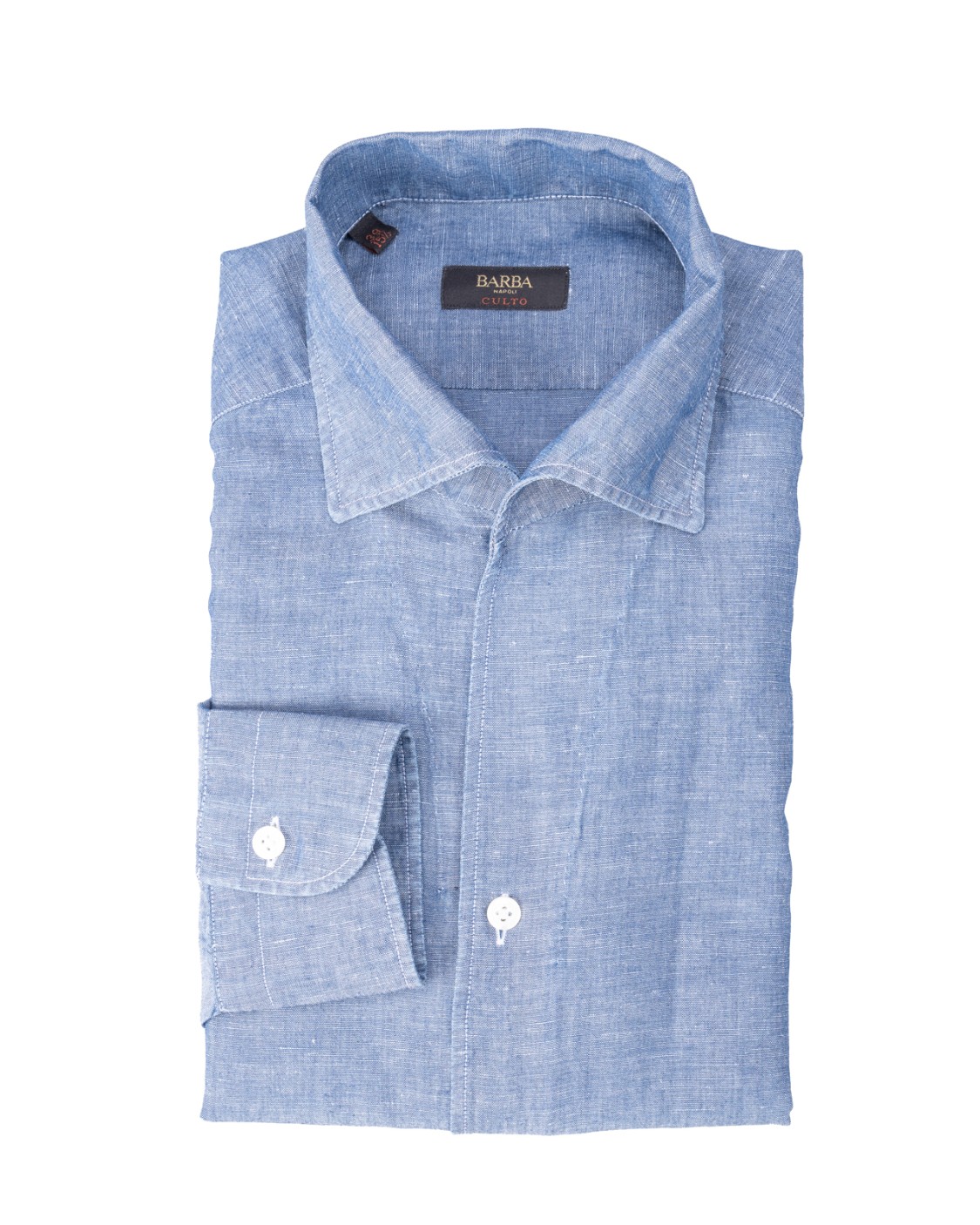 shop BARBA  Camicia: Barba camicia in denim leggero.
Collo senza abbottonatura.
Maniche lunghe.
Abbottonatura centrale.
Composizione: 100% cotone.
Made in Italy.. 47252-01 number 306941